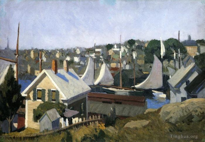 Edward Hopper Peinture à l'huile - Port de Gloucester