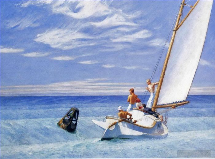 Edward Hopper Peinture à l'huile - Houle de fond