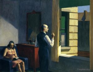 Edward Hopper œuvre - Hôtel près d'une voie ferrée