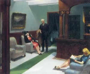 Edward Hopper œuvre - Hall de l'hôtel