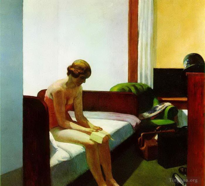 Edward Hopper Peinture à l'huile - Chambre d'hôtel