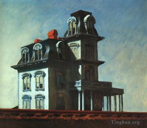 Edward Hopper œuvre - Maison au bord du chemin de fer