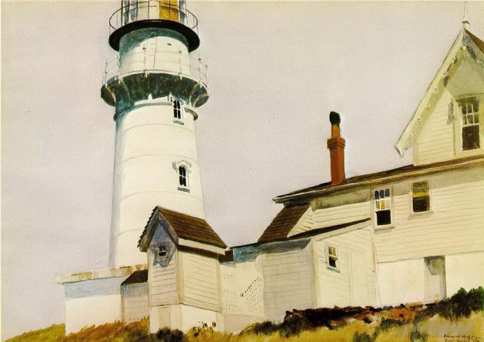 Edward Hopper Peinture à l'huile - Lumière à deux lumières