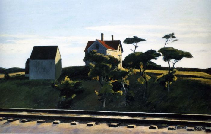 Edward Hopper Peinture à l'huile - New York, New Haven et Hartford