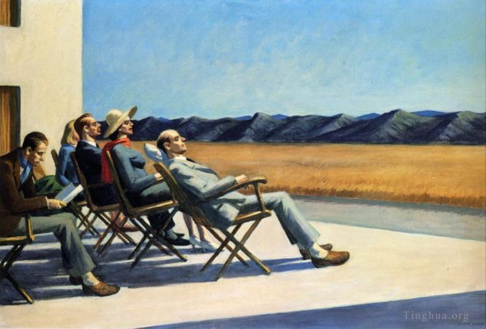 Edward Hopper Peinture à l'huile - Les gens au soleil
