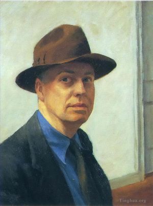 Peinture à l'huile contemporaine - Autoportrait 1930