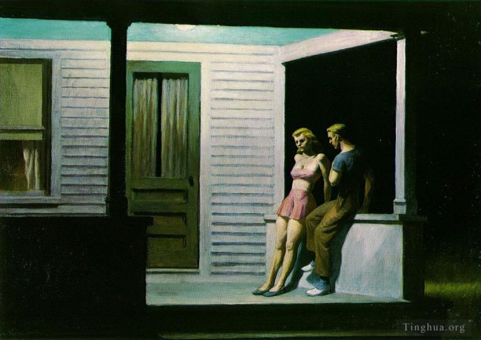 Edward Hopper Peinture à l'huile - Soirée d'été