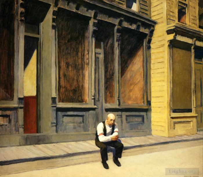 Edward Hopper Peinture à l'huile - Dimanche