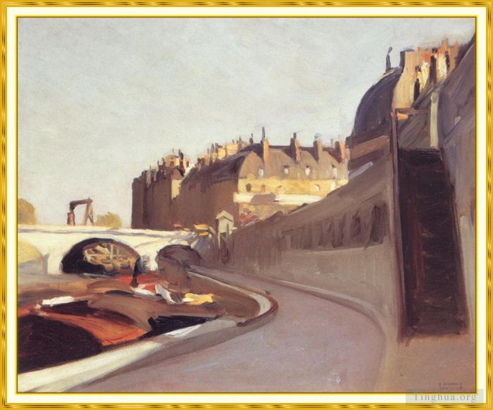 Edward Hopper Peinture à l'huile - Le quai grands augustins