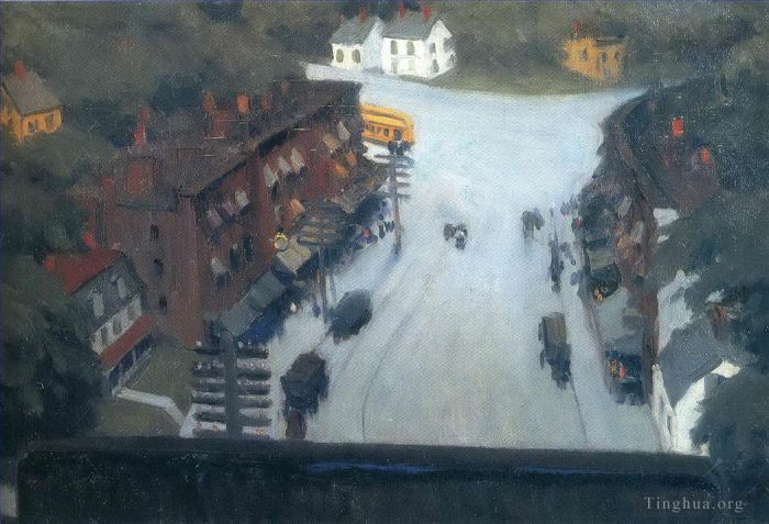 Edward Hopper Types de peintures - village américain