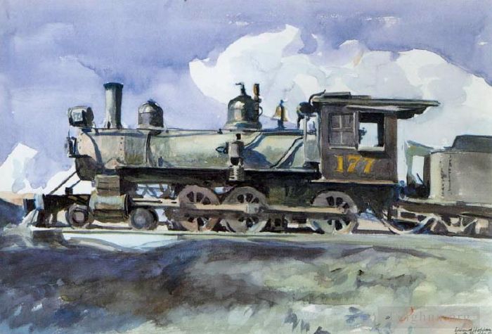 Edward Hopper Types de peintures - Locomotive D rg