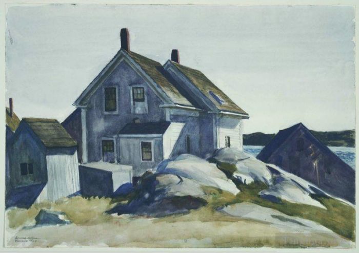Edward Hopper Types de peintures - Maison au fort Gloucester
