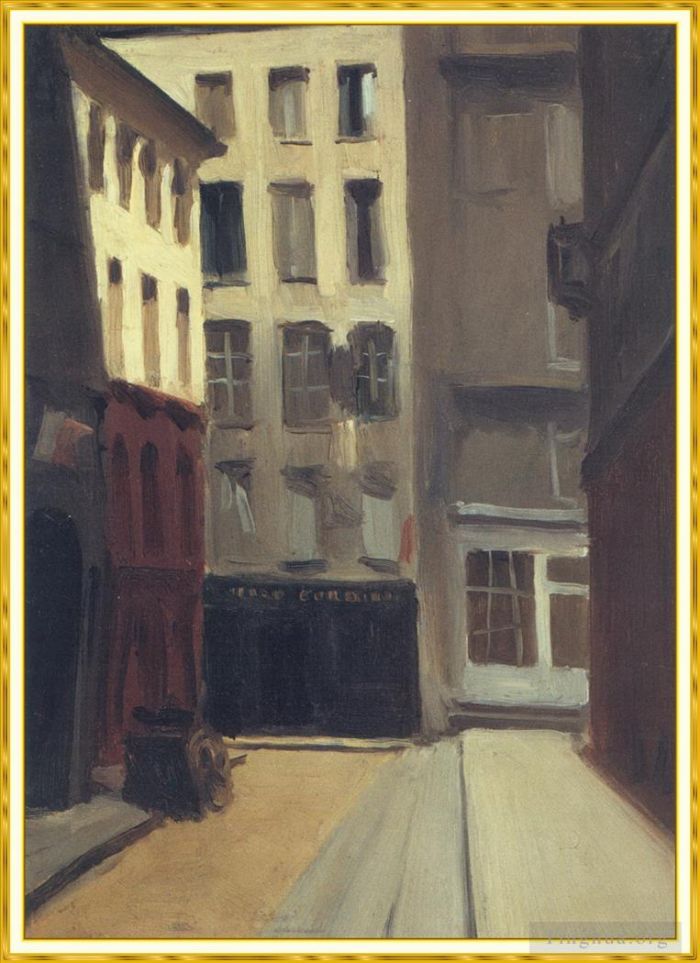 Edward Hopper Types de peintures - rue parisienne