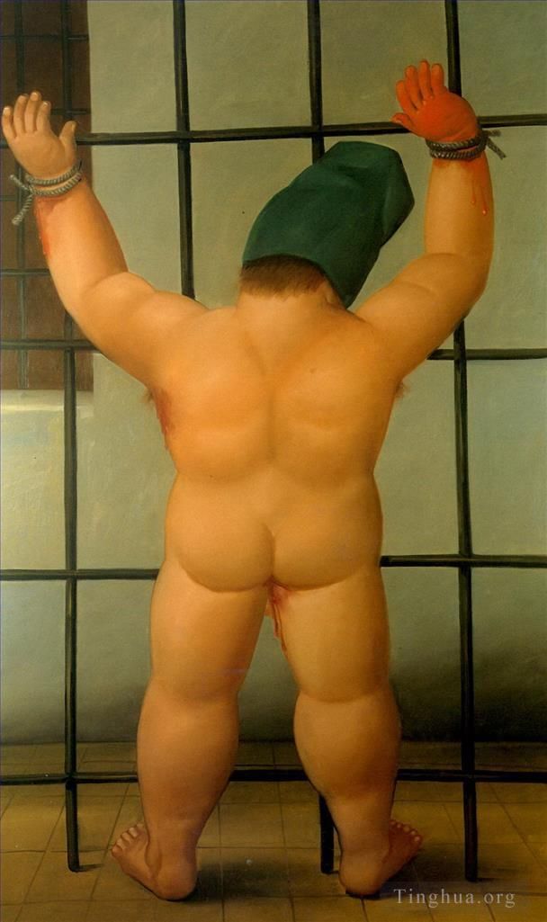 Fernando Botero Angulo Peinture à l'huile - Abou Ghraib 62
