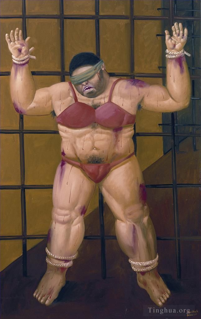 Fernando Botero Angulo Peinture à l'huile - Abou Ghraib