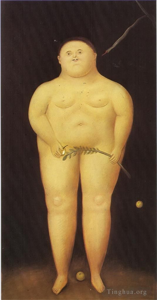 Fernando Botero Angulo Peinture à l'huile - Adam et Ève Adam