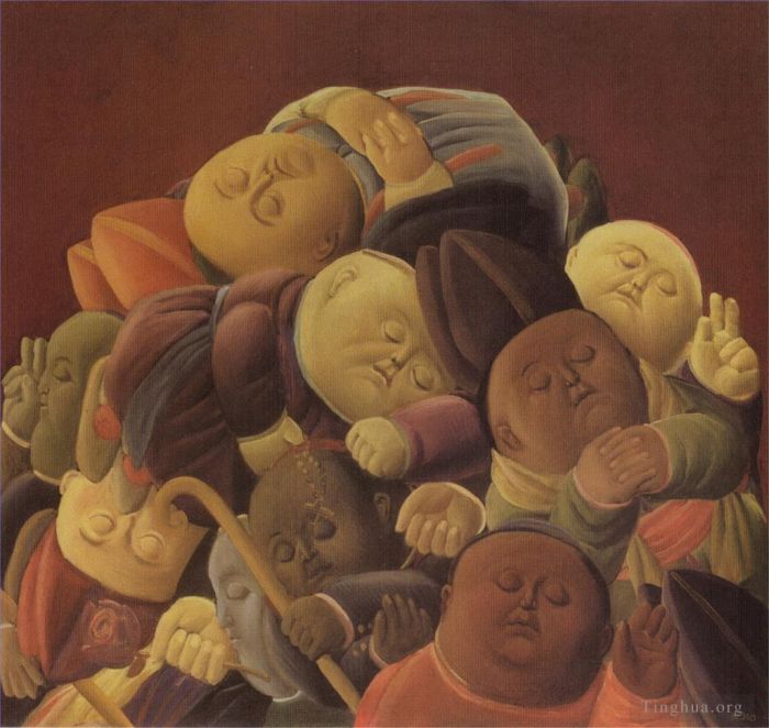 Fernando Botero Angulo Peinture à l'huile - Évêques morts