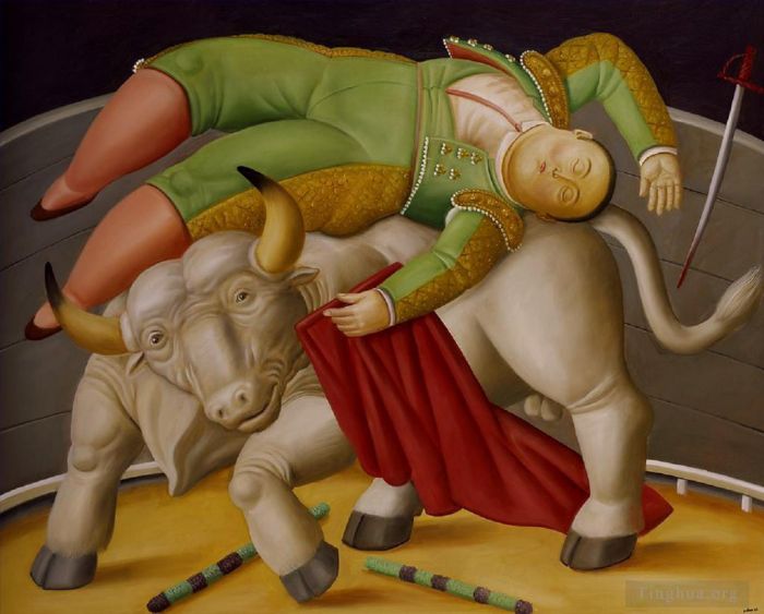 Fernando Botero Angulo Peinture à l'huile - La cornée 1988