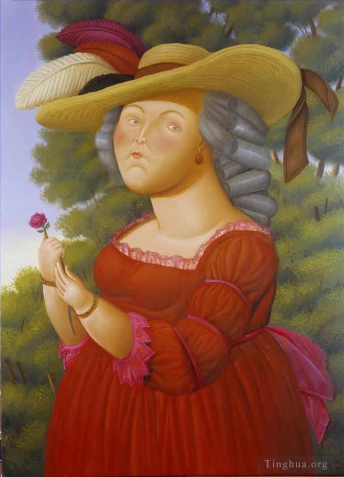 Fernando Botero Angulo Peinture à l'huile - Marie