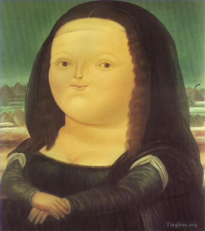 Fernando Botero Angulo Peinture à l'huile - Mona Lisa