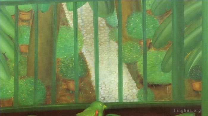 Fernando Botero Angulo Peinture à l'huile - Patio