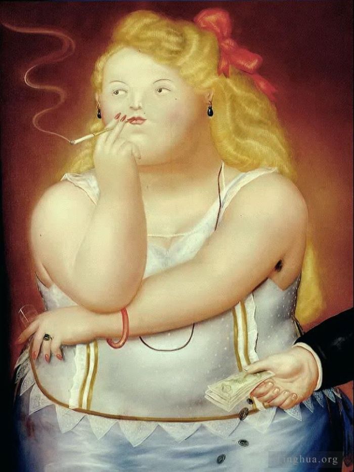 Fernando Botero Angulo Peinture à l'huile - Rosita