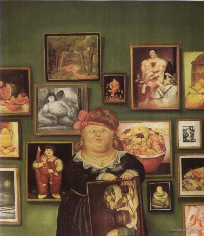 Fernando Botero Angulo Peinture à l'huile - Le collecteur