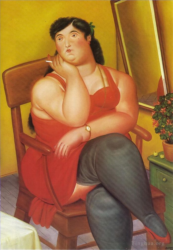 Fernando Botero Angulo Peinture à l'huile - La société colombienne