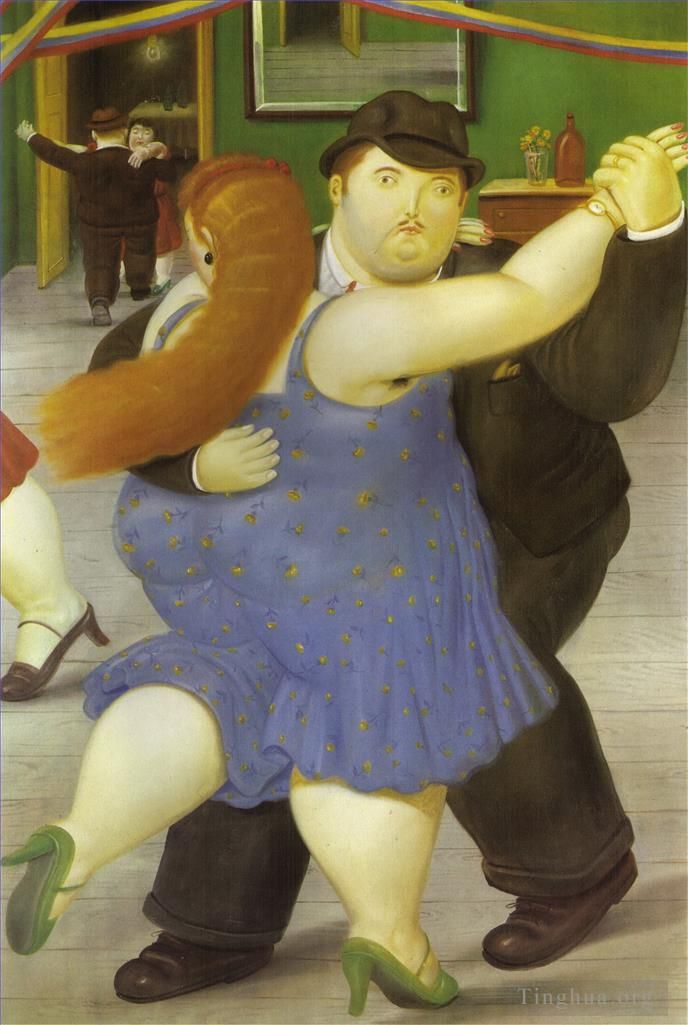 Fernando Botero Angulo Peinture à l'huile - Les danseurs