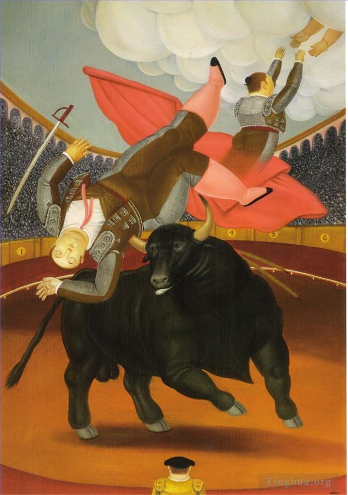 Fernando Botero Angulo Peinture à l'huile - La mort de Luis Chalet