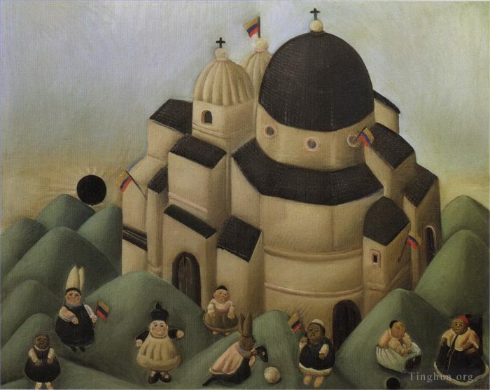 Fernando Botero Angulo Peinture à l'huile - La grande fête