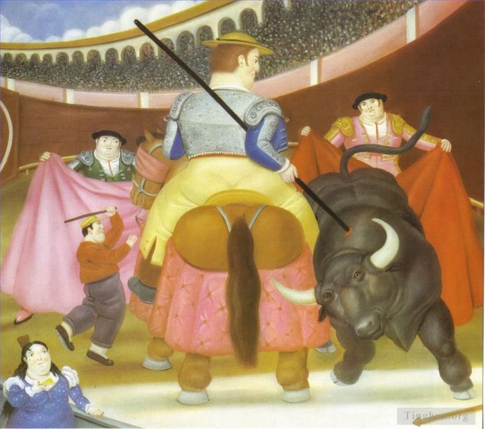 Fernando Botero Angulo Peinture à l'huile - La Pica