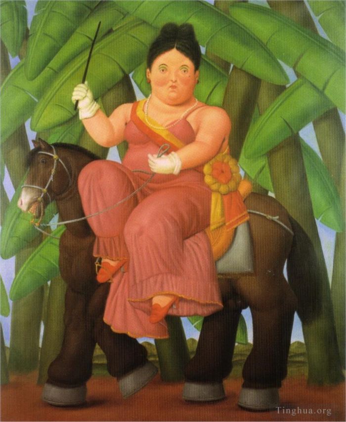 Fernando Botero Angulo Peinture à l'huile - Le président et la première dame