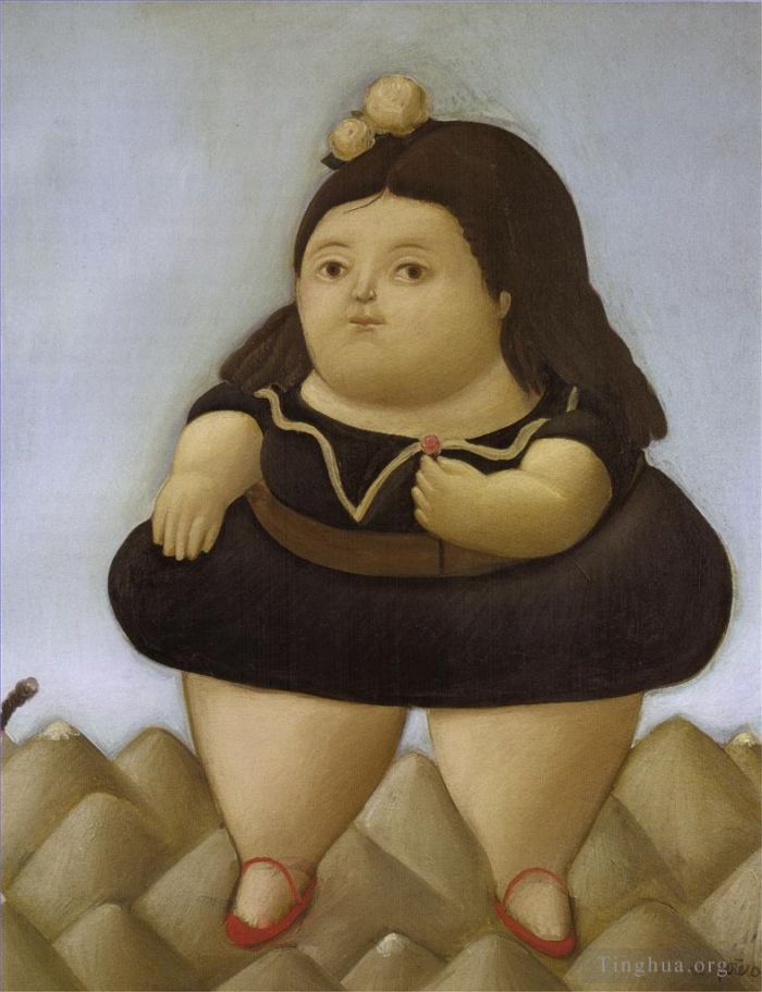 Fernando Botero Angulo Peinture à l'huile - Visite du Volcan