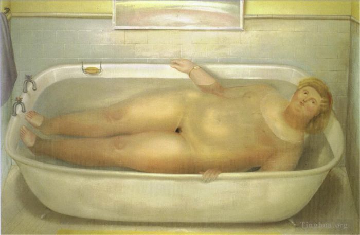 Fernando Botero Angulo Peinture à l'huile - Hommage à Bonnard 3