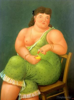 Fernando Botero Angulo œuvre - Femme à moitié nue