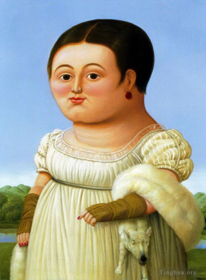 Fernando Botero Angulo Peinture à l'huile - Portrait inconnu