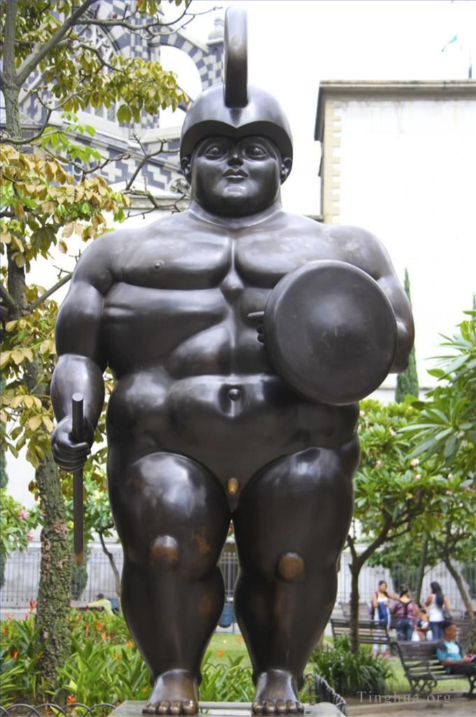 Fernando Botero Angulo Sculpture - Guerrier