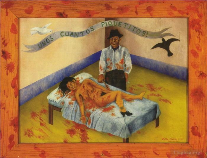 Frida Kahlo de Rivera Peinture à l'huile - Quelques petits coups passionnément amoureux