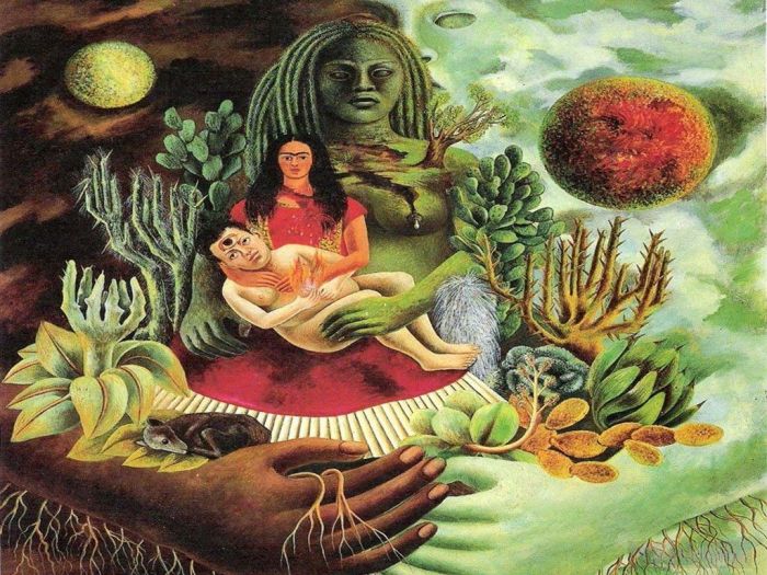 Frida Kahlo de Rivera Peinture à l'huile - ABRAZO AMOROSO