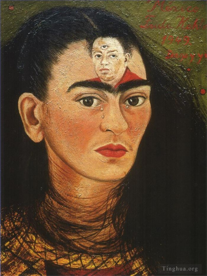 Frida Kahlo de Rivera Peinture à l'huile - Diego et moi