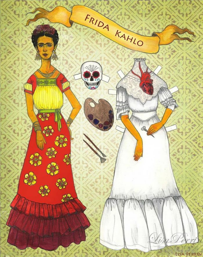 Frida Kahlo de Rivera Peinture à l'huile - Conception FK