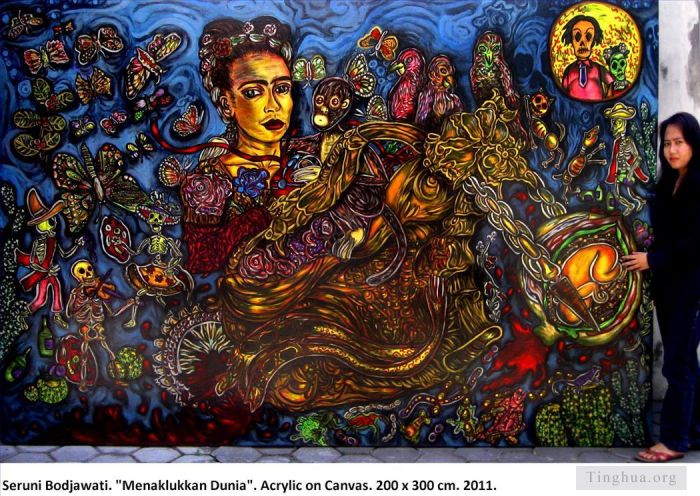 Frida Kahlo de Rivera Peinture à l'huile - Frida de Seruni Bodjawati