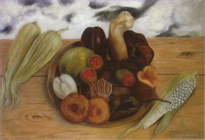 Frida Kahlo de Rivera Peinture à l'huile - Fruits de la Terre