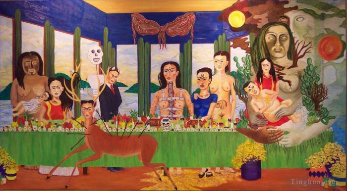 Frida Kahlo de Rivera Peinture à l'huile - Dernière Cène