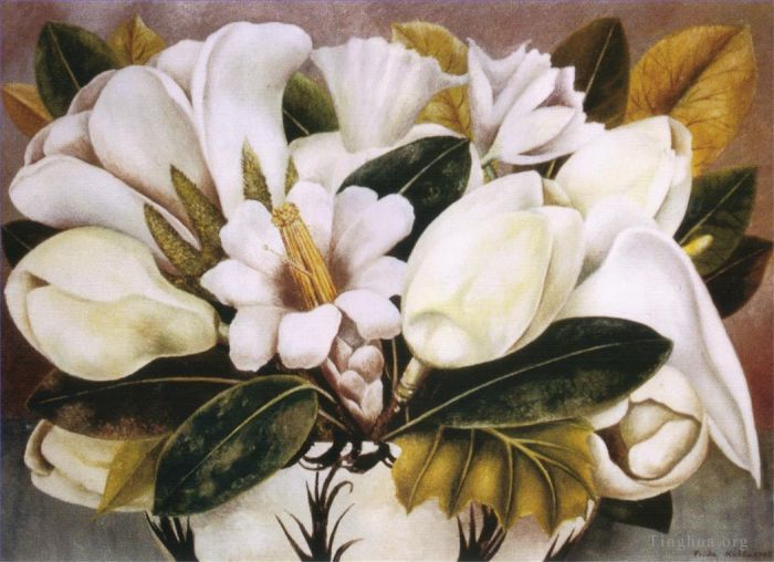 Frida Kahlo de Rivera Peinture à l'huile - Magnolias