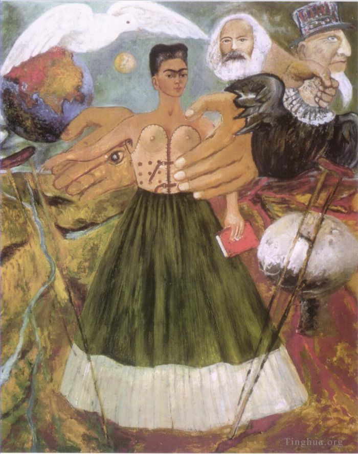 Frida Kahlo de Rivera Peinture à l'huile - Le marxisme donnera la santé aux malades