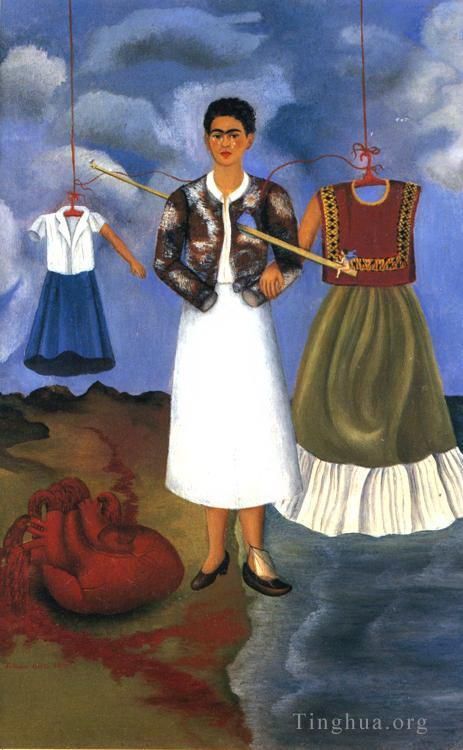 Frida Kahlo de Rivera Peinture à l'huile - Mémoire Le Coeur