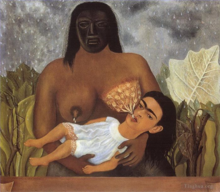 Frida Kahlo de Rivera Peinture à l'huile - Mon infirmière et moi