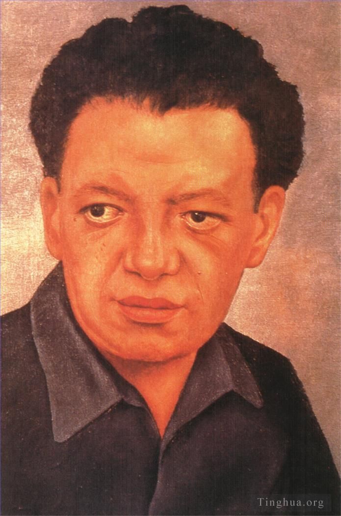 Frida Kahlo de Rivera Peinture à l'huile - Portrait de